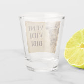 Veni Vidi Bibi Funny Altes Rom Lateinisches Sprich Schnapsglas (Rückseite)