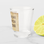 Veni Vidi Bibi Funny Altes Rom Lateinisches Sprich Schnapsglas (Rechts)