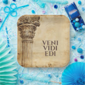 Veni Vidi Edi Funny Ancient Rome Latin Saying Pappteller (Party)
