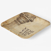 Veni Vidi Edi Funny Ancient Rome Latin Saying Pappteller (Gewinkelt)