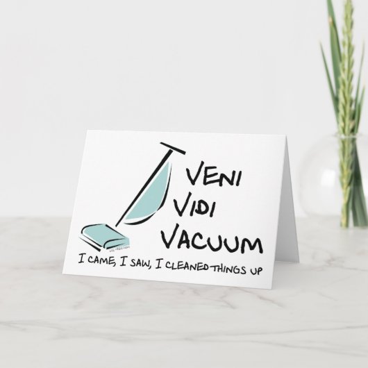 Veni Vidi Vacuum Karte (Vorderseite)