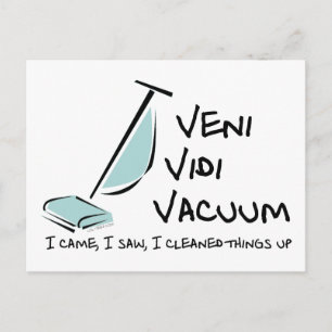 Veni Vidi Vacuum Postkarte