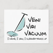 Veni Vidi Vacuum Postkarte (Vorderseite)
