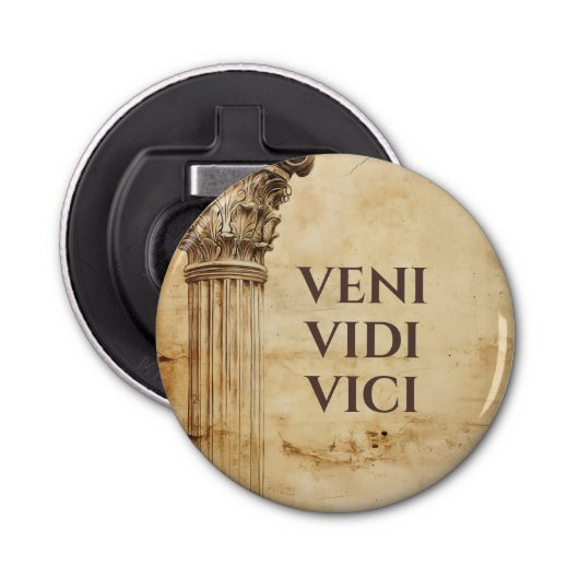Veni Vidi Vici Ancient Roman Theme Flaschenöffner (Vorderseite)