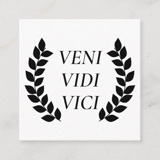 Veni Vidi Vici Begleitkarte (Vorderseite)