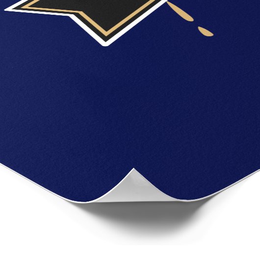 Veni Vidi Vici Blue Poster (Ecke)