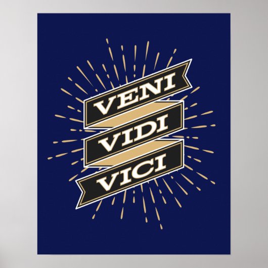 Veni Vidi Vici Blue Poster (Vorne)