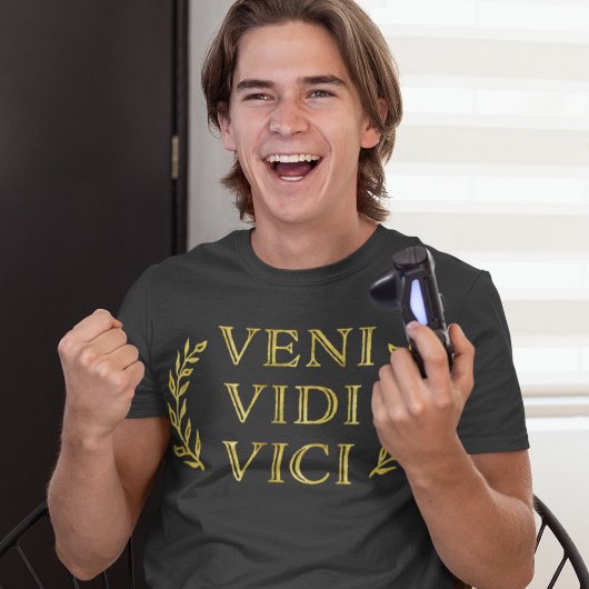 Veni Vidi Vici Funny Gamer Athlete oder Graduate T-Shirt