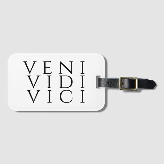 Veni Vidi Vici Gepäckanhänger (Vorderseite (Horizontal))