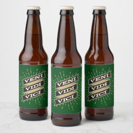 Veni Vidi Vici Green Beer Flaschenetikett Bierflaschenetikett
