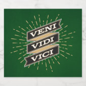 Veni Vidi Vici Green Beer Flaschenetikett Bierflaschenetikett (Einzelnes Label)