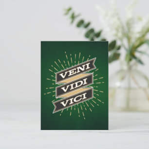 Veni Vidi Vici Grüne Postkarte