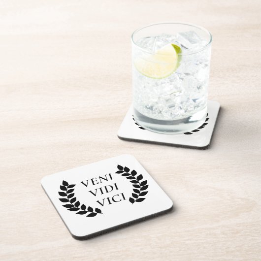 Veni Vidi Vici I kam ich sah ich erobert Getränkeuntersetzer (Rechte Seite)