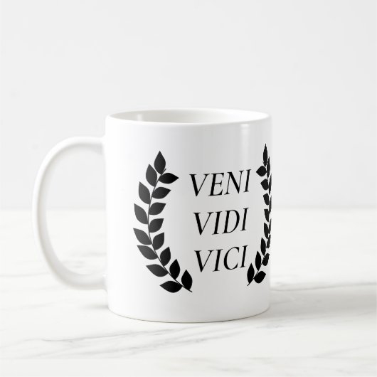 Veni Vidi Vici I kam ich sah ich erobert Kaffeetasse (Links)