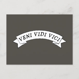 VENI VIDI VICI - Ich kam, ich sah, ich siegte Postkarte