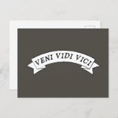 VENI VIDI VICI - Ich kam und sah, wie ich erobert Postkarte (Vorne/Hinten)