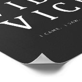 Veni Vidi Vici | Inspiration Zitat Poster (Ecke)