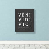 Veni Vidi Vici | Inspiration Zitat Wall Art Leinwanddruck (Insitu (Holzboden))