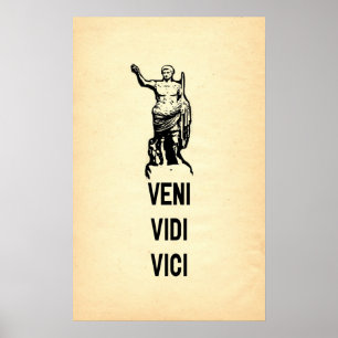 Veni Vidi Vici Julius Caesar Zitat Poster