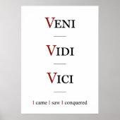 Veni, Vidi, Vici Poster (Vorne)