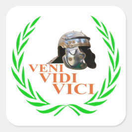 Veni Vidi Vici Quadratischer Aufkleber