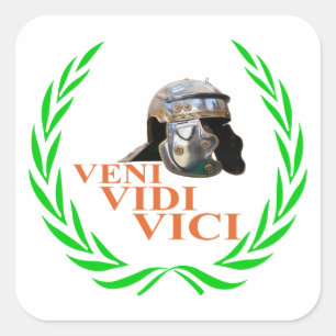 Veni Vidi Vici Quadratischer Aufkleber
