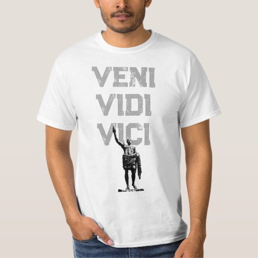 Veni Vidi Vici Quote Caesar Motivierend Mens T-Shirt (Vorderseite)