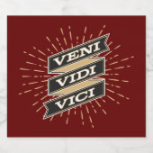 Veni Vidi Vici Red Bierflaschenetikett (Einzelnes Label)
