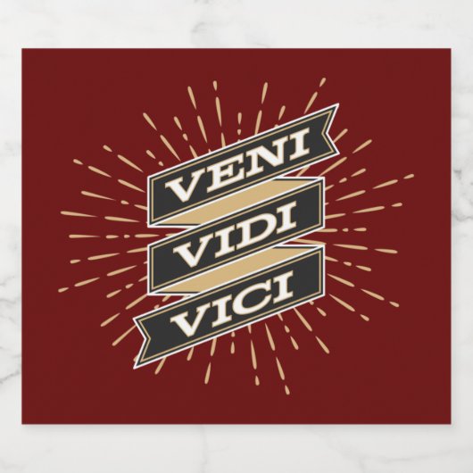 Veni Vidi Vici Red Bierflaschenetikett (Einzelnes Label)