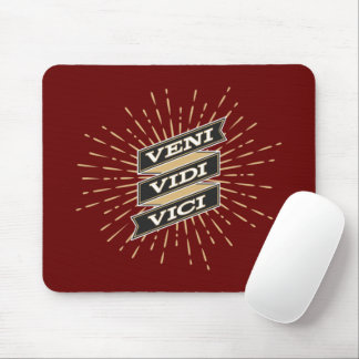 Veni Vidi Vici Red Mousepad