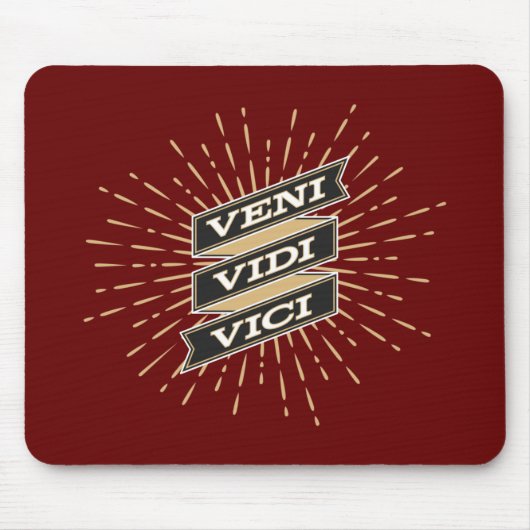 Veni Vidi Vici Red Mousepad (Vorne)