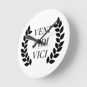 Veni Vidi Vici Runde Wanduhr (Winkel)