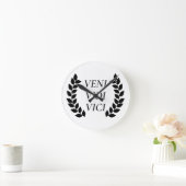 Veni Vidi Vici Runde Wanduhr (Zuhause)