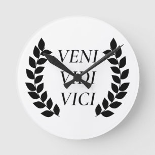 Veni Vidi Vici Runde Wanduhr