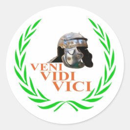 Veni Vidi Vici Runder Aufkleber