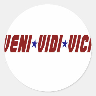 Veni Vidi Vici Runder Aufkleber