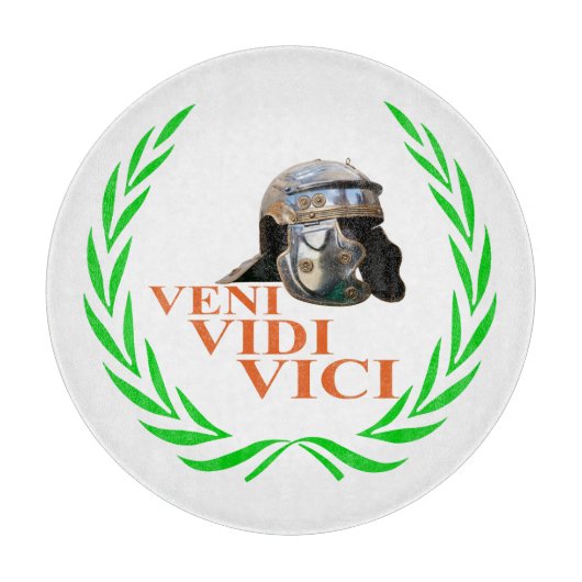 Veni Vidi Vici Schneidebrett (Vorderseite)