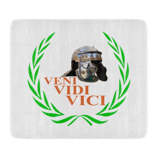 Veni Vidi Vici Schneidebrett (Vorderseite)