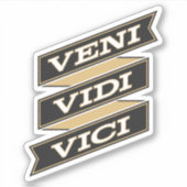 Veni Vidi Vici Sticker (Vorderseite)