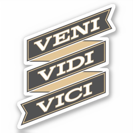 Veni Vidi Vici Sticker (Vorderseite)