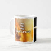 Veni Vidi Vici Vastatio! Kaffee-Tasse Kaffeetasse (Vorderseite Links)