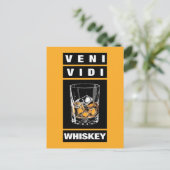 Veni Vidi Whiskey | Funny Zitat für Whiskey-Liebha Postkarte (Stehend Vorderseite)