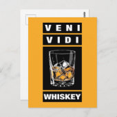 Veni Vidi Whiskey | Funny Zitat für Whiskey-Liebha Postkarte (Vorne/Hinten)