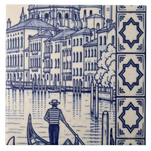 Venice Azulejo-Muralfliese 4 von 6 Mitte rechts Fliese
