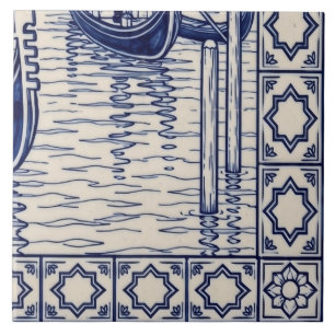 Venice Azulejo-Muralfliese 6 von 6 unten rechts Fliese