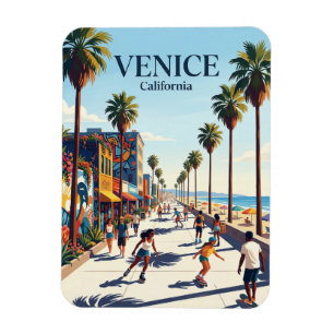 Venice Beach Boardwalk Kalifornien Magnet