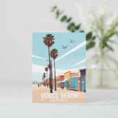 Venice Beach California Boardwalk Art Postkarte (Stehend Vorderseite)