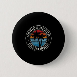Venice Beach California Ca Vintag Graphic Retro 7 Button