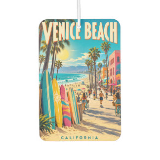 Venice Beach California Farbige Surfboards Poster Autolufterfrischer