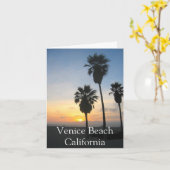 Venice Beach California Karte (Gelbe Blume)